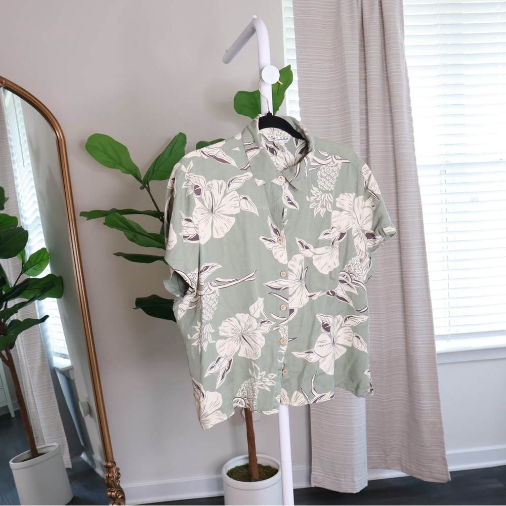 Tropical Print Men's Casual Shirt
